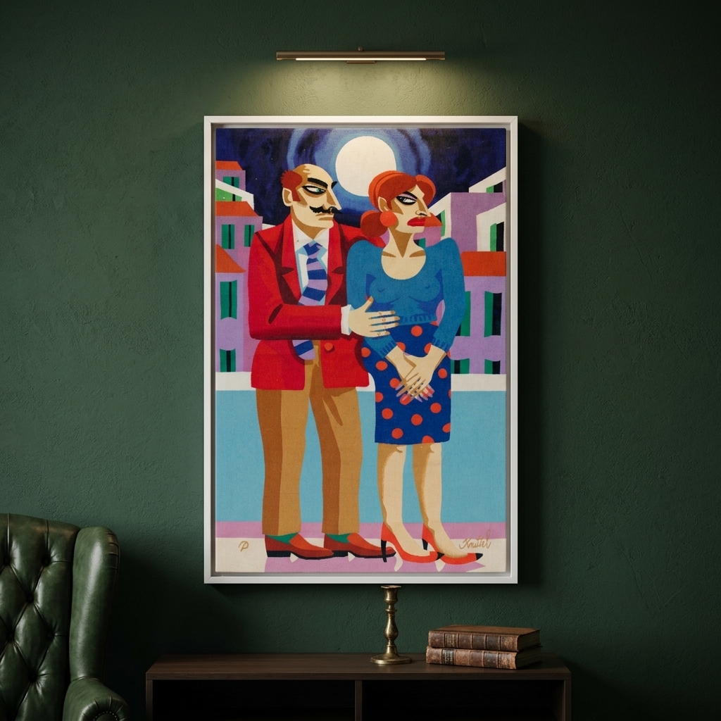 Graham Knuttel — Couple (Aubusson Tapestry, Edition 1/6) — in situ