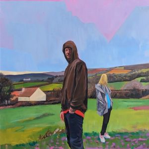 'Amidst the heather' 90x90 cm Oil on Canvas €1750