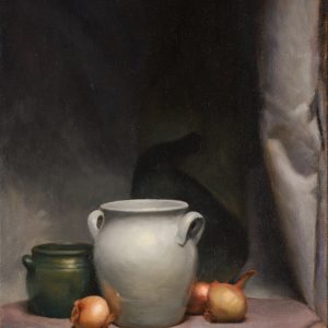 Still life with Onions,50x36 cm ,Oil on Canvas €2200