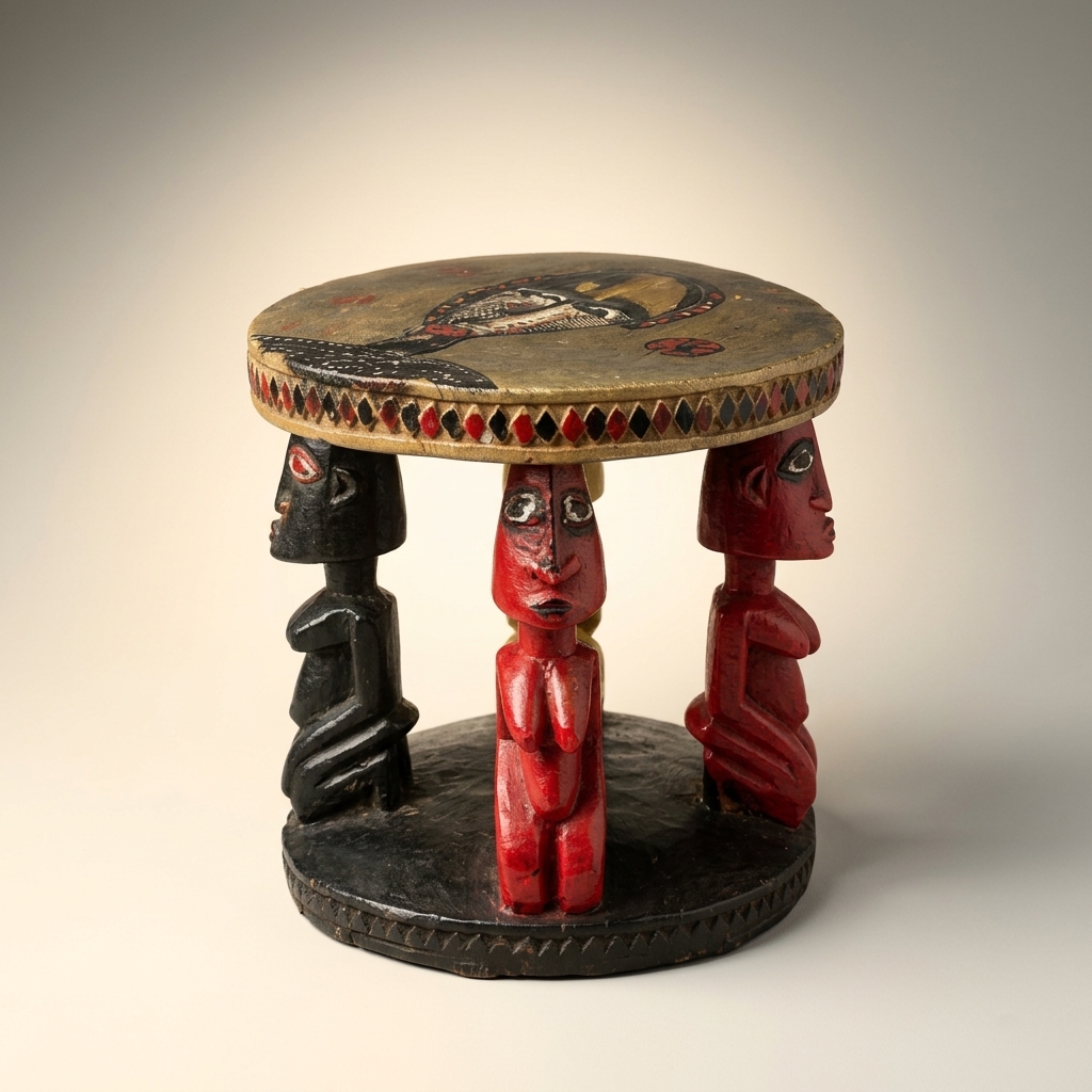 African Decorative Stool — Senufo Style